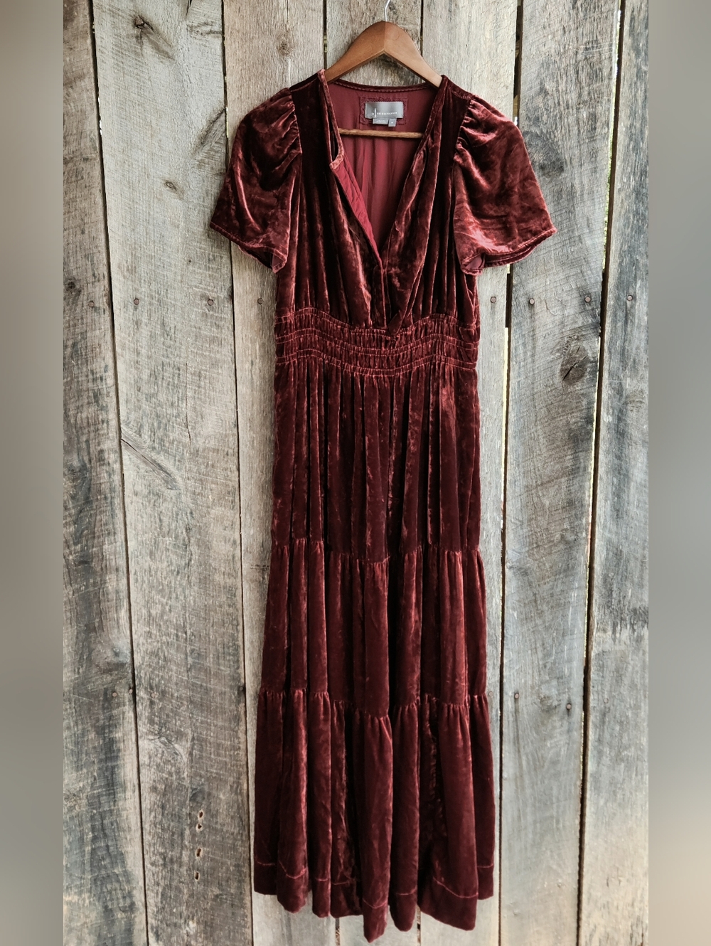 SALE! Anthropologie Velvet Maxi Dress Somerset XS *Imperfections*